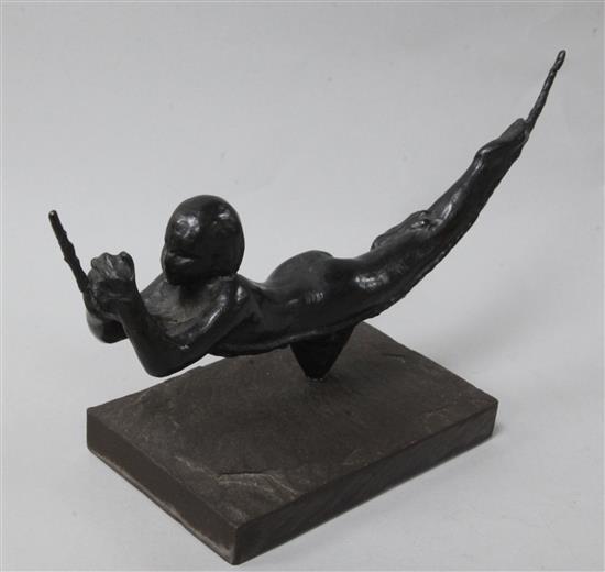 Sydney Harpley, a bronze nude on a hammock, limited edition 10/12, signed